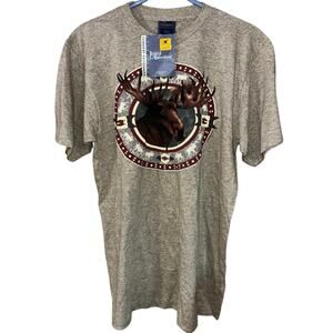 Vintage Harborside Graphics moose graphic double-sided image t-shirt NWT Medium